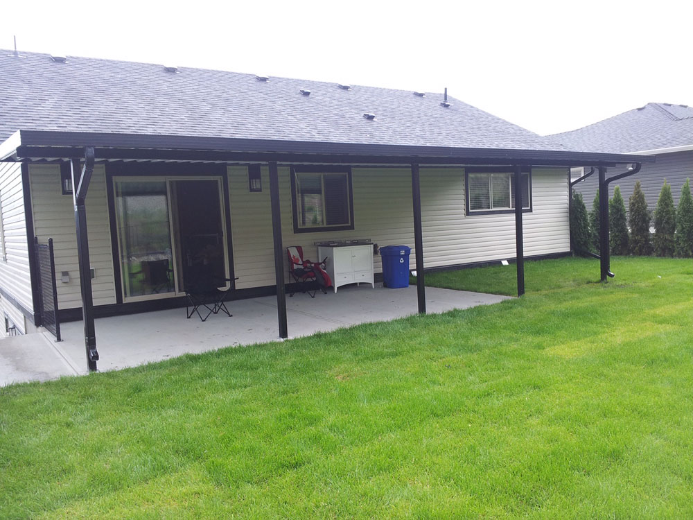 patio cover extends over patio