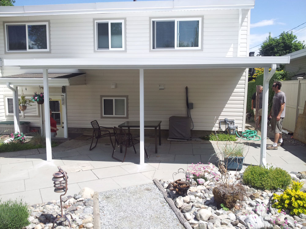 new patio cover matches the house perfectly