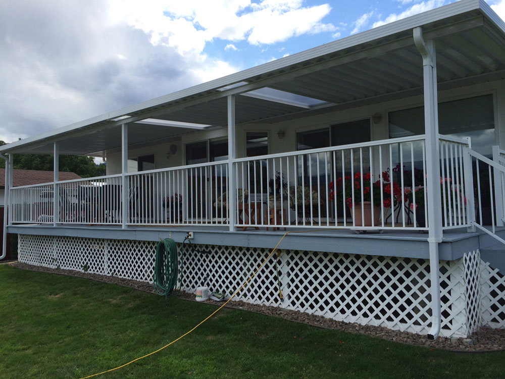patio cover spanning full lenght of house