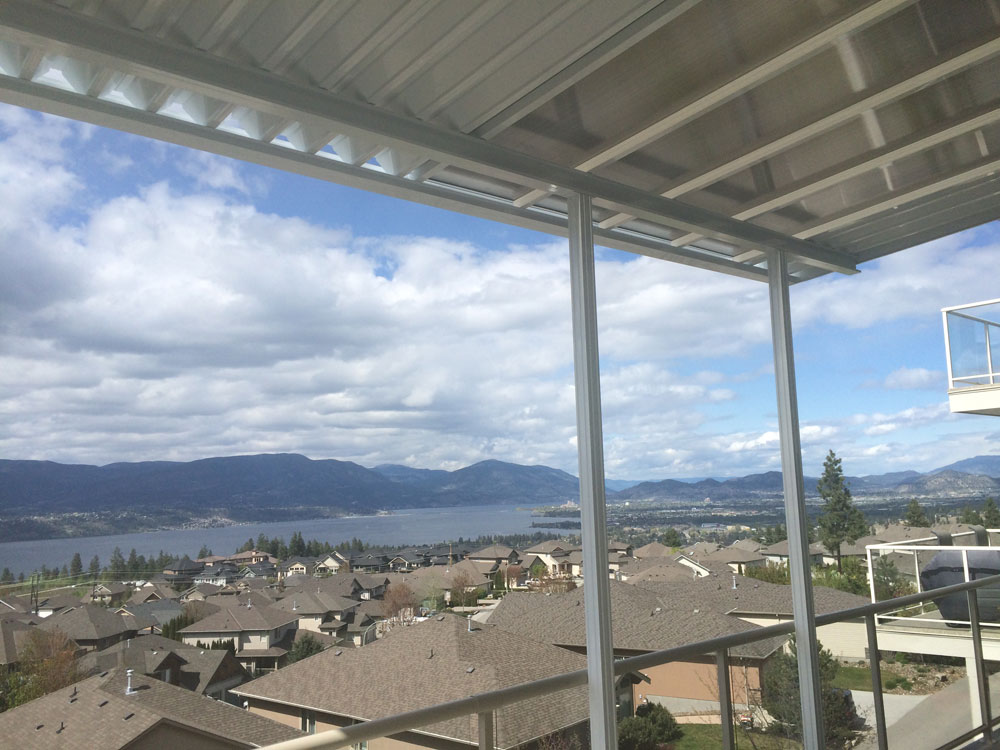 deck cover with several skylights