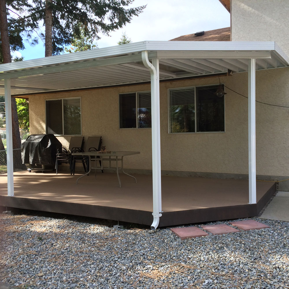 patio cover with angled section