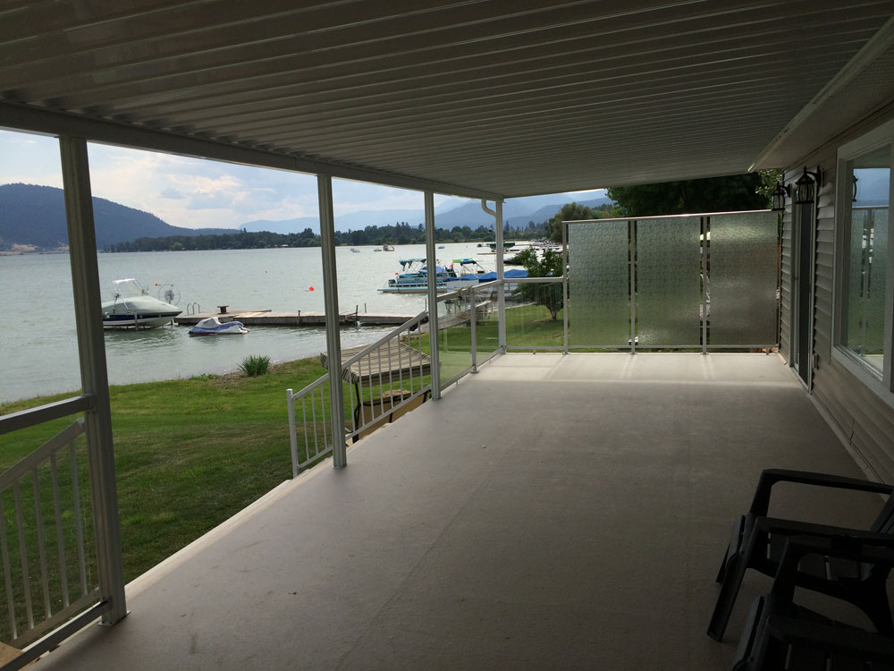 patio cover with privacy glass