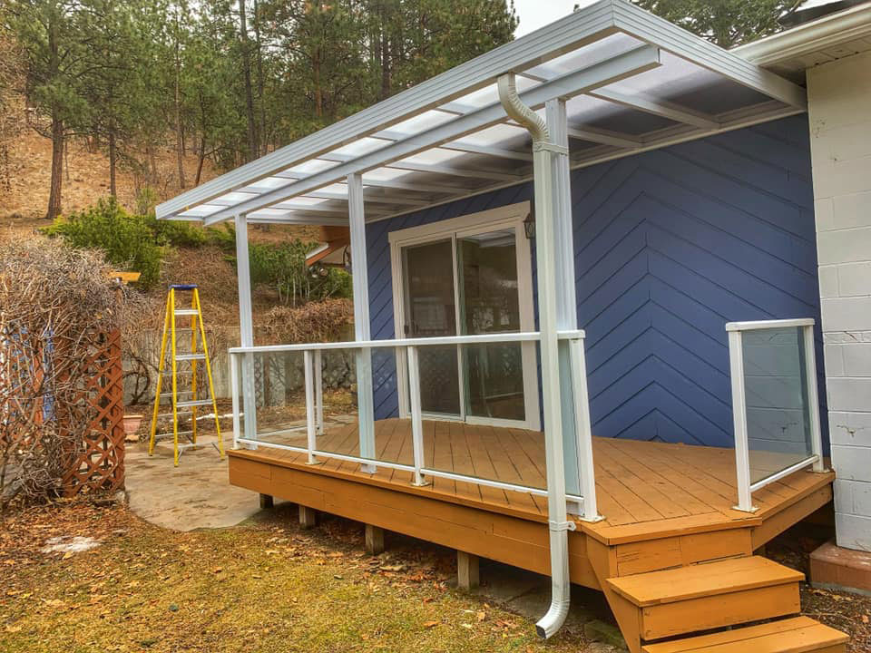 frosted glass patio cover
