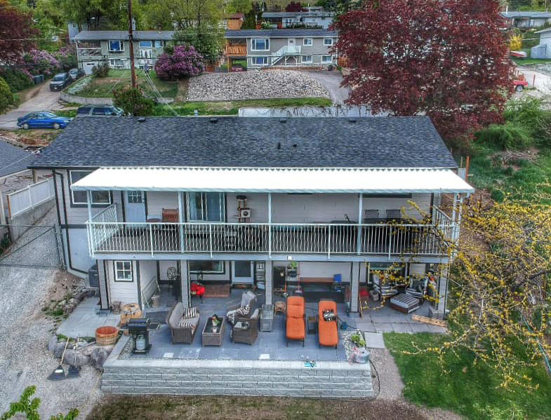 full length of house patio cover