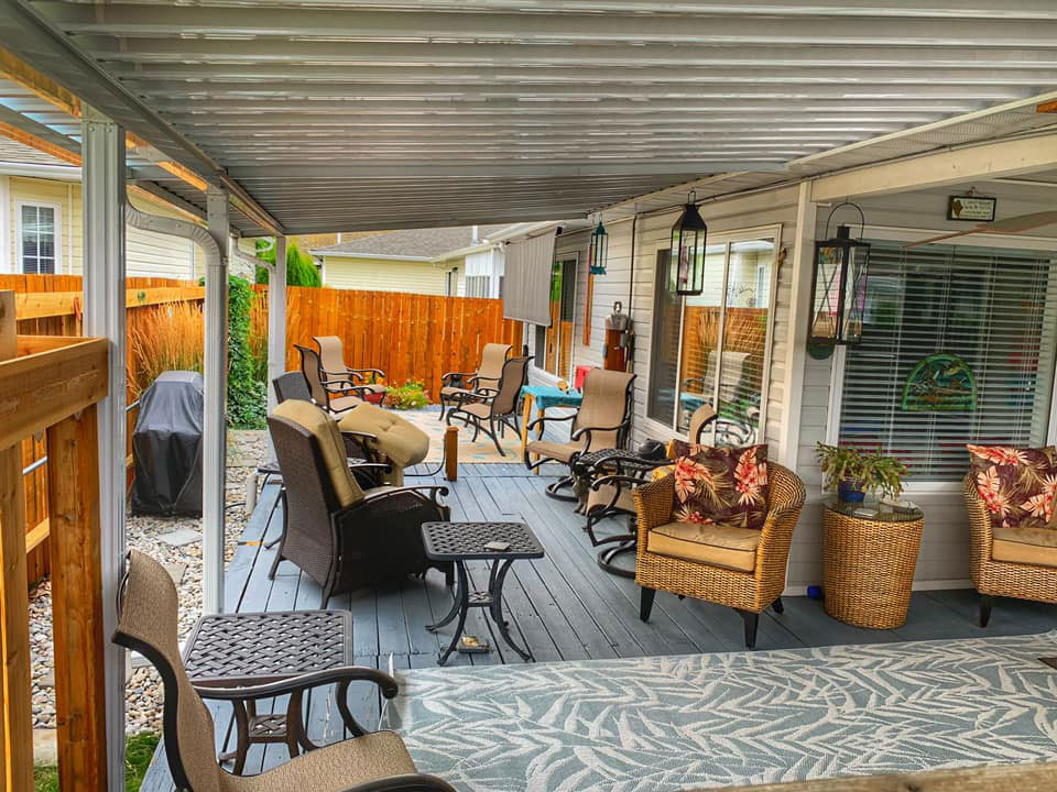large shaded area under patio cover