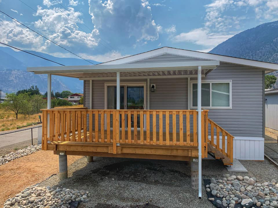 patio cover attached to prefab home